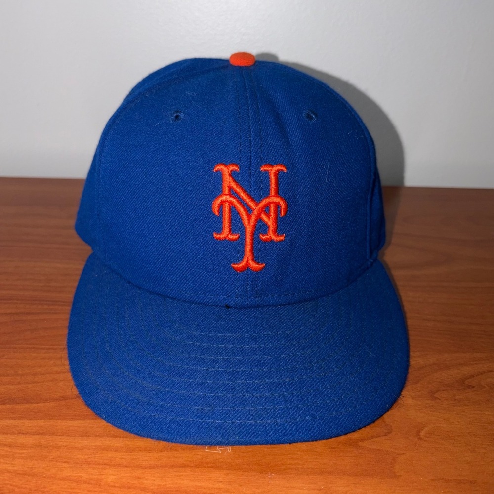New Era New York Mets MLB Authentic On-Field 59FIFTY Fitted Hat Blue Size 7 1/4